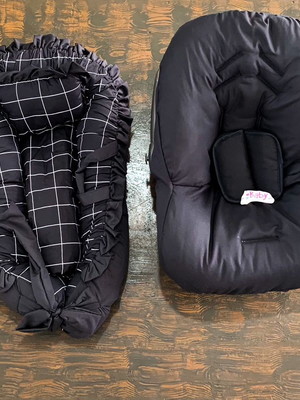 Capa de bebê conforto preto com 5 peças