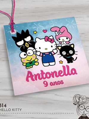 Tag quadrada hello kitty - 00814