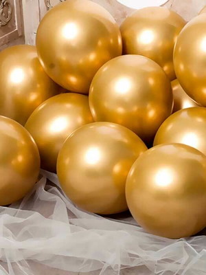 20 bexigas balões metalizados cor dourado