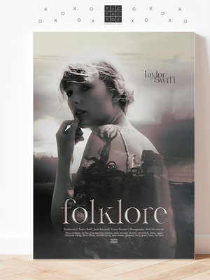 Quadro mdf taylor swift folklore - mus - 0058