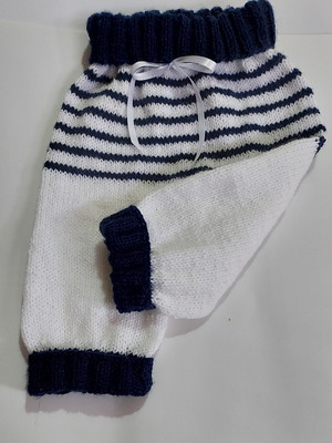 Calça em tricô para bebê