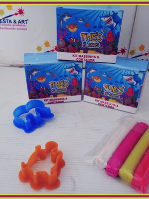 Kit massinha e cortador - fundo do mar