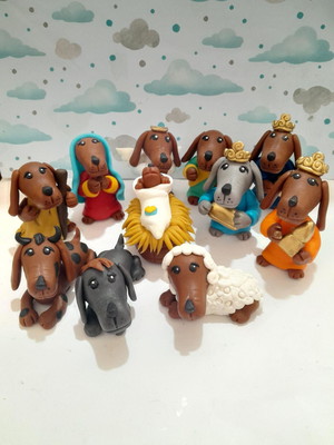 Presépio personalizado cachorrinhos