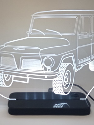 Abajur luminária d mesa decorativo ford rural -carro-present