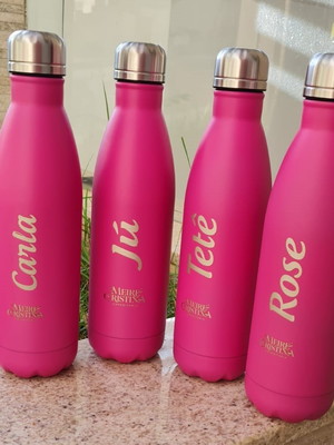 4 garrafas metal 750ml personalizadas