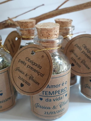 Garrafinhas com tempero - lembrancinha casamento