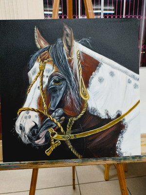 Pintura à óleo - cavalo