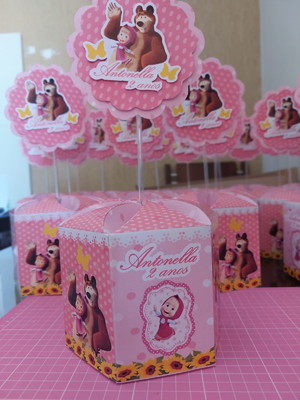 Centro de mesa personalizado festa grande