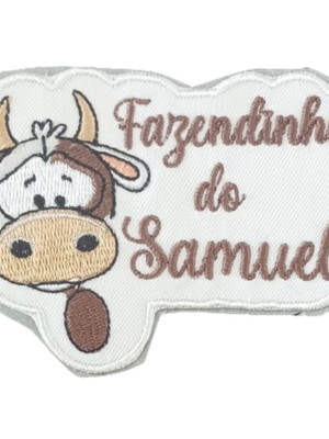 01 patch bordado termocolante fazendinha/fazenda