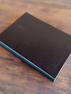 Caderno de couro legítimo capa flexível