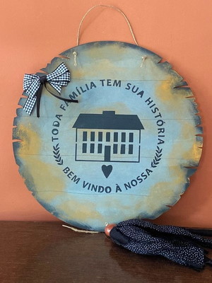 Placa decorativa para porta