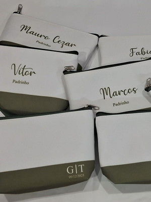 Necessaire padrinho de casamento - verde oliva