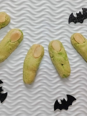Biscoito dedo de monstro halloween