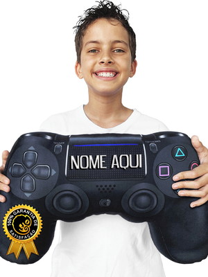 Almofada gamer personalizada joystick videogame playpillow 4