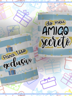 Caneca amigo secreto premium
