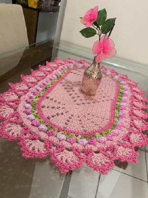 Centro de mesa túlipas crochê / decoração casa