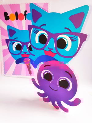 Display de mesa - tema bolofofos