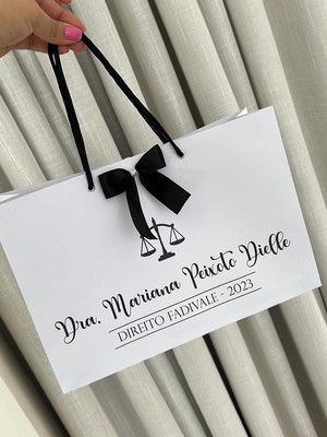 Sacola personalizada formatura ou loja 28x19x8