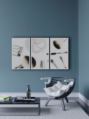 Quadro decorativo p/ salão maquiagem mosaico com vidro