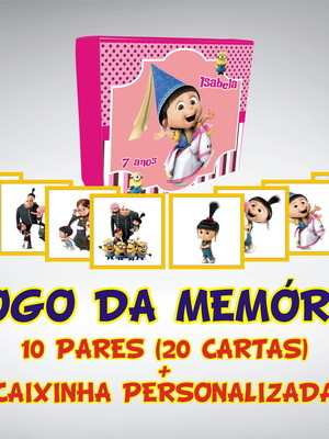 Jogo da memória meu malvado favorito agnes lembrancinha aniv