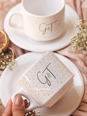 Xícara personalizada casamento com pires