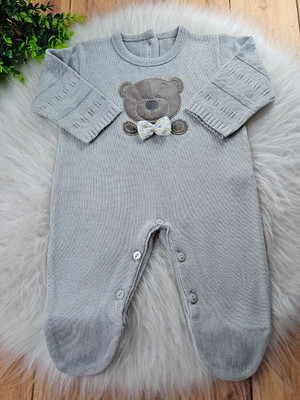 Macacão de linha urso cinza s/ body