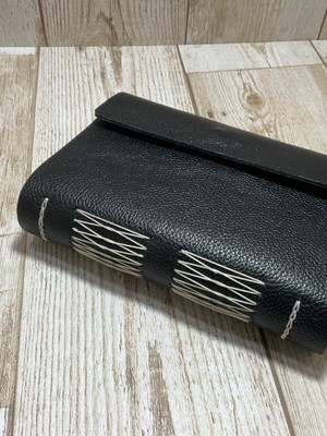 Caderno couro flexível - preto