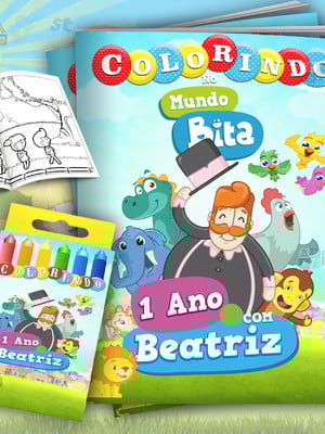 Kit colorir bita e os animais revistinha