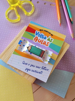 Card com balinha - volta às aulas