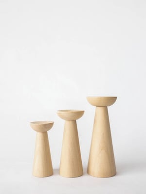 Castiçal font natural - kit com 3