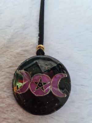 Triluna lua triplíce orgonite colar