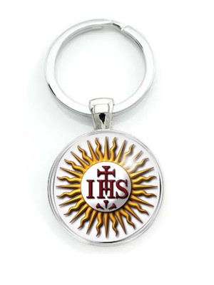 Chaveiro monograma ihs iesus hominum salvator latim