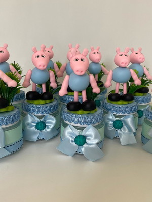 20 potes personalizadas porca pig biscuit