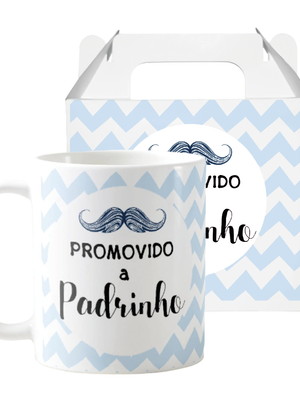 Caneca batismo presente convite padrinho de batizado