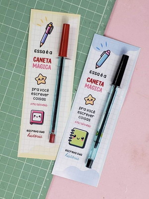 Lembrancinha volta às aulas card com caneta