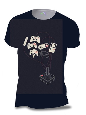 Camiseta console controle retro video game geek gmv17