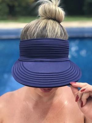 Viseira victoria azul marinho donna queen upf 50+