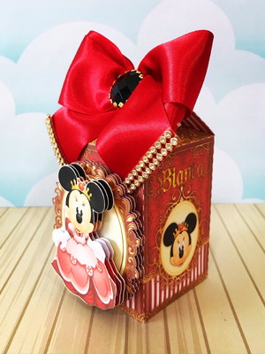 Pedido personalizado (40 caixas)- tema mickey/minnie realeza