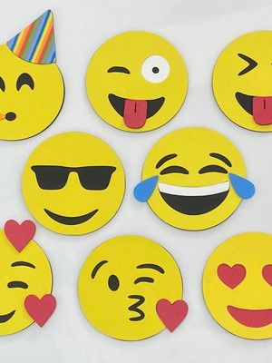 Aplique emoji 24 unidades