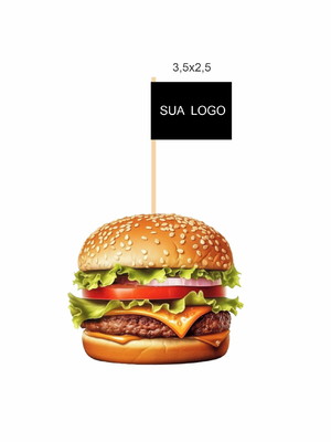 Bandeirinha para hambúrguer 100 unidades