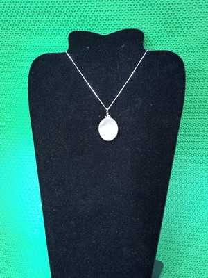 Colar prata 950 com quartzo cristal