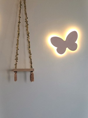 Borboleta decorativa com led - tamanho 15x11 - pequena