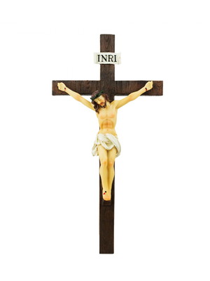 Crucifixo para parede 23cm - enfeite resina