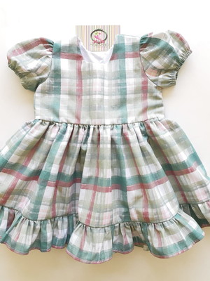 Vestido xadrez infantil