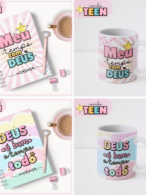 Planner devocional teen 2024+canecas-artes digitais - 1001