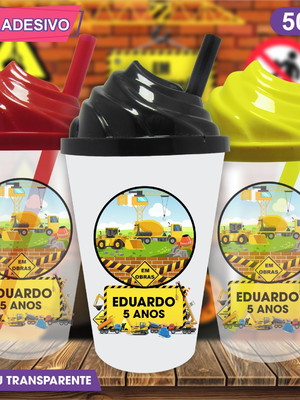 Copo chantilly personalizado construção civil - 500 ml