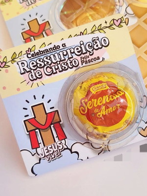 Card com bombom- páscoa