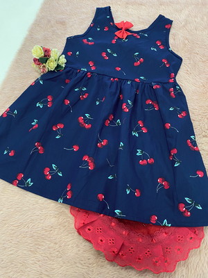 Vestido cerejinha- 18/24 meses