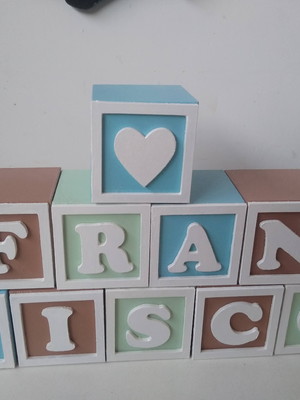 Kit com 10 cubos 7×7 com molduras decorados