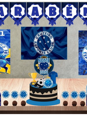 Kit festa em casa -cruzeiro - só um bolinho mêsversário